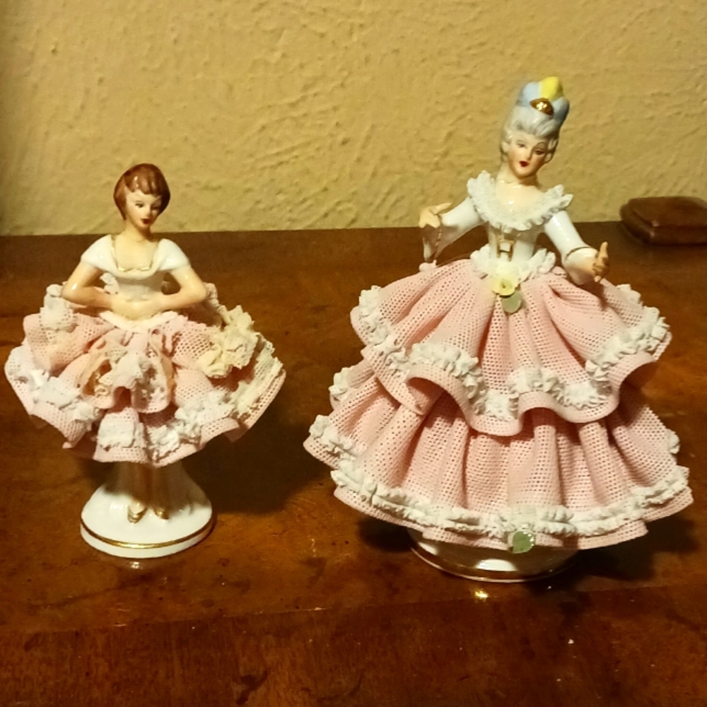 Antique German Dresden Porcelain Figurines
